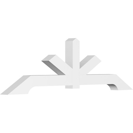 Ekena Millwork Vanguard Architectural Grade PVC Gable Bracket, 72"W x 21"H x 4"D x 4"F, 7/12 Pitch GBP072X21X0404VAN00